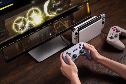 Imagem de Controlador com fio 8Bitdo Pro 2 com botões traseiros para Switch Grey