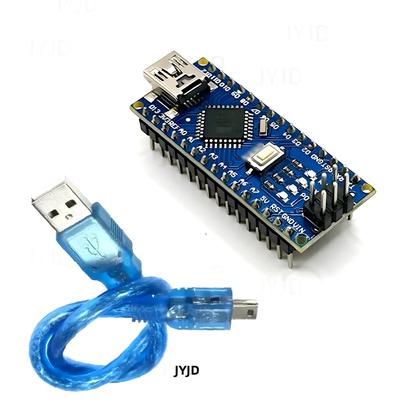 Imagem de Controlador Compatível Com Bootloader ATMEGA328P Nano V3.0 Arduino CH340 Driver USB Circuito