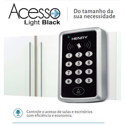 Imagem de Controlador De Acesso Modelo Acesso Light Black Com Fonte