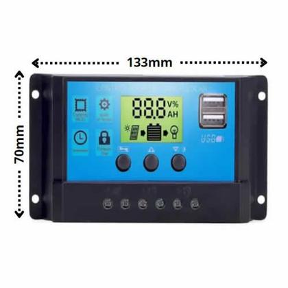 Imagem de Controlador de Carga Solar 10A PWM KP-AD10A 12V/24V - Knup