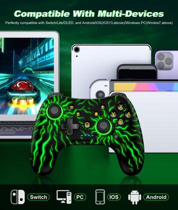 Imagem de Controlador de comutação sem fio ELISWEEN compatível com Switch/Switch Lite/OLED