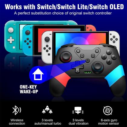 Imagem de Controlador de comutador HUDOBBYE Wireless para Switch/Switch Lite/Switch OLED