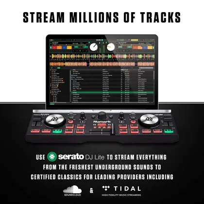Controlador de DJ Numark DJ2GO2 Touch - 2 Decks com Serato DJ