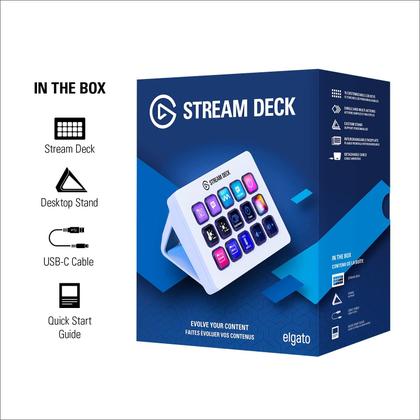Imagem de Controlador de estúdio Elgato Stream Deck MK.2 branco com 15 teclas macro