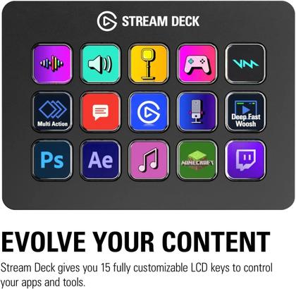 Imagem de Controlador de estúdio Elgato Stream Deck MK.2 com 15 teclas macro