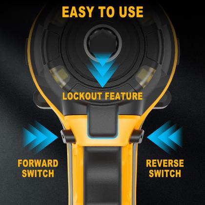 Imagem de Controlador de impacto sem fio MICWELL para bateria máxima Dewalt 20V