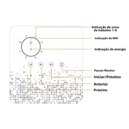 Imagem de Controlador De Irrigação Inteligente WiFi Com 8 Zonas, Timer Compatível Com Tuya, Alexa E Google