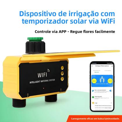 Imagem de Controlador De Irrigação Solar WIFI Inteligente Válvula Automática De Jardim Com Sensor De Chuva