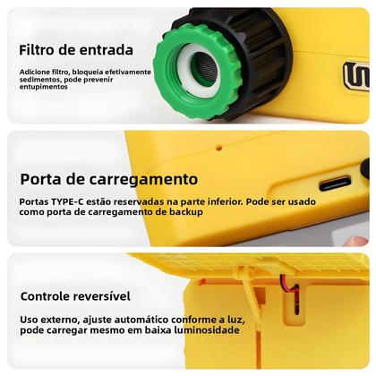 Imagem de Controlador De Irrigação Solar WIFI Inteligente Válvula Automática De Jardim Com Sensor De Chuva