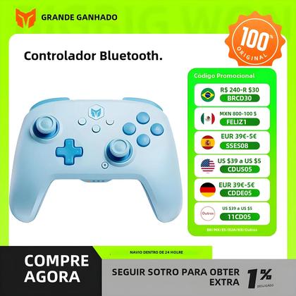 Imagem de Controlador de Jogos Bluetooth Bigbig Won Choco - 6 Eixos, NFC, Turbo, Botões Personalizados para NS e PC