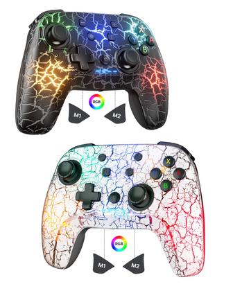 Imagem de Controlador de Switch Sem Fio (2 Unidades) - 1000mAh com LED de 9 Cores