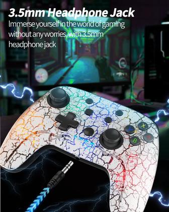 Imagem de Controlador de Switch Sem Fio (2 Unidades) - 1000mAh com LED de 9 Cores