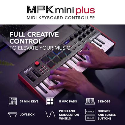 Controlador de Teclado USB MIDI Akai Professional MPK Mini Plus