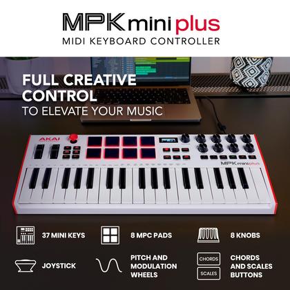 Controlador de teclado USB MIDI Akai Professional MPK Mini Plus