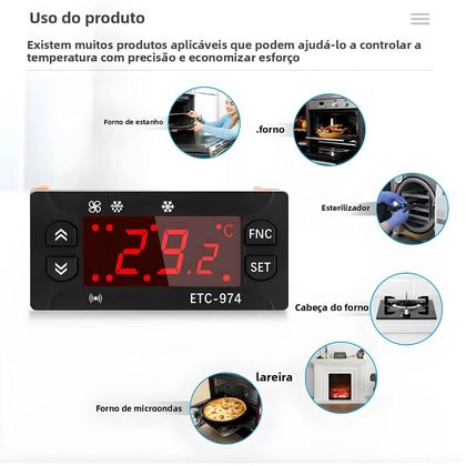 Imagem de Controlador De Temperatura 220V Com Sensor NTC Duplo Para Descongelamento E Aquecimento De