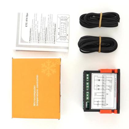 Imagem de Controlador De Temperatura 220V Com Sensor NTC Duplo Para Descongelamento E Aquecimento De