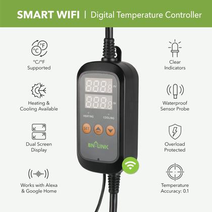 Imagem de Controlador de temperatura BN-LINK Smart WiFi para aquecimento/resfriamento