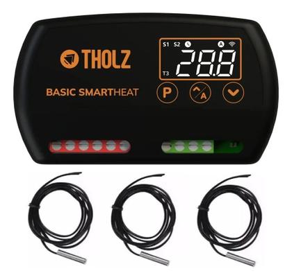 Imagem de Controlador de Temperatura Wi-Fi Basic Smartheat 3 Sensores TSC 1534N - Tholz