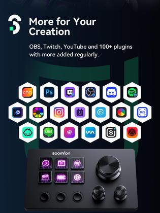 Controlador de transmissão SOOMFON Stream Control Deck SE com 6