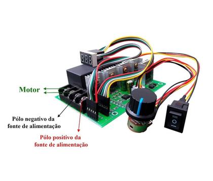 Imagem de Controlador De Velocidade Pwm 9-60v + Display Digital