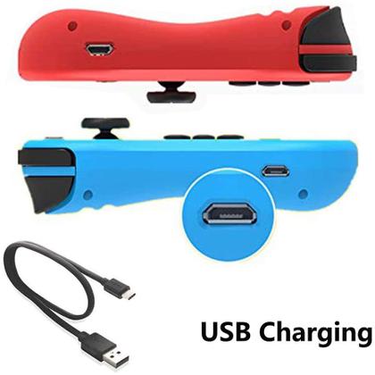 Controlador Joy Con L e R para Nintendo Switch vermelho/azul