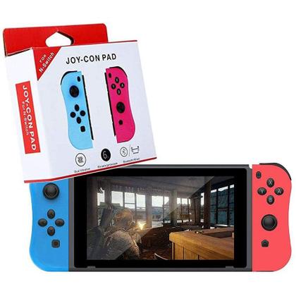 Controlador Joy Con L e R para Nintendo Switch vermelho/azul