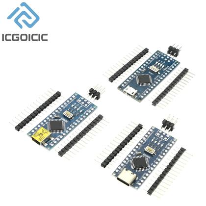 Imagem de Controlador Mini Tipo-C Micro USB Nano 3.0 Com Bootloader 16Mhz ATMEGA328P/PB Para Arduino Driver