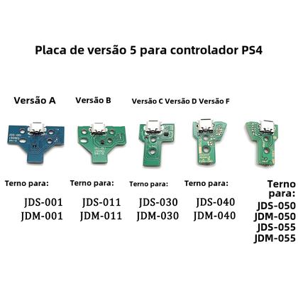 Imagem de Controlador PS4: Cabo Conector Micro USB 12/14 Pinos - Carregamento e Porta de Placa TingDong