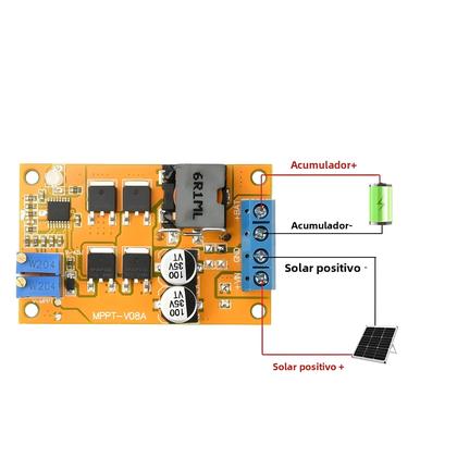 Imagem de Controlador Regulador De Painel Solar MPPT 8-28V 5A 100W Módulo De Proteção De Carga Com Interruptor