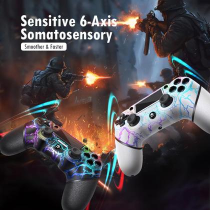 Imagem de Controlador sem fio AceGamer PS4, pacote com 2 luzes Turbo e RGB