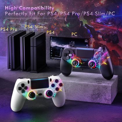 Imagem de Controlador sem fio DEFNDR para PS4 com design de padrão de aranha
