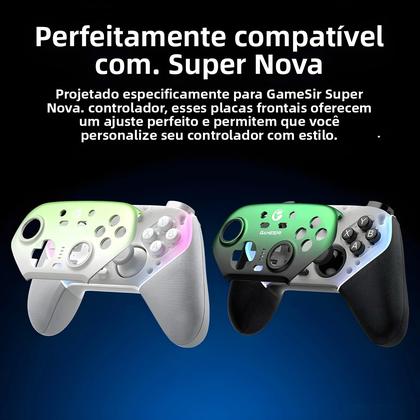 Imagem de Controlador Sem Fio Multicolorido GameSir Super Nova Com Placa Frontal Magnética Personalizada Para