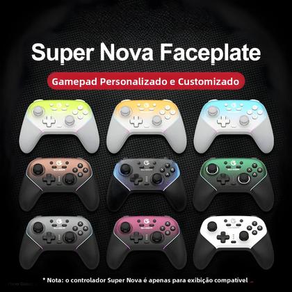 Imagem de Controlador Sem Fio Multicolorido GameSir Super Nova Com Placa Frontal Magnética Personalizada Para