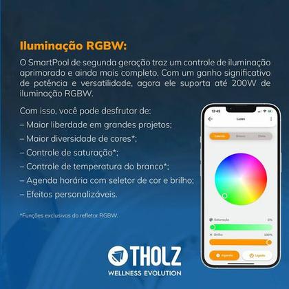 Imagem de Controlador Smart Pool Mtz1462 Wifi Rgb 200w Tholz Fonte 60w