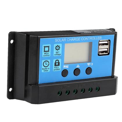 Imagem de Controlador solar Aramox 12V-24V MPPT 30A PWM 60A/50A/40A/20A/10A