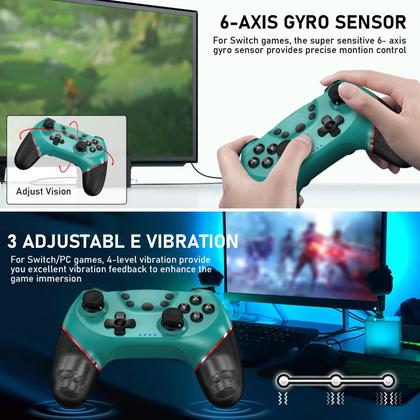 Imagem de Controlador Wireless Pro para Switch/Switch Lite/Switch OLED - azul