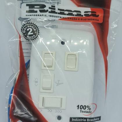 Imagem de Controle 4x2 Ventilador De Teto Com Capacitor 110v 127v 2 Interruptores