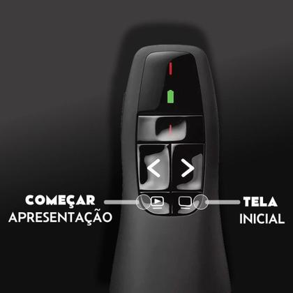 Imagem de Controle Apresentador de Slides Laser 30M Sem Fio 2.4G Profissional - Exbom