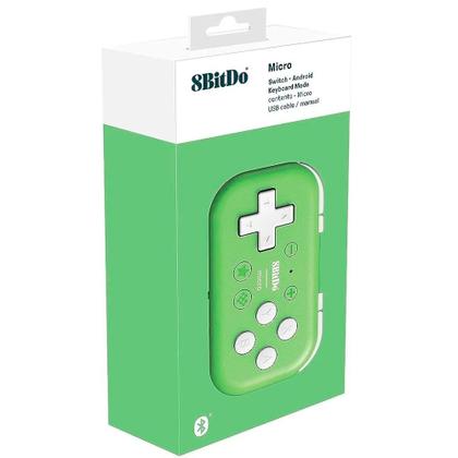 Imagem de Controle Bluetooth 8BitDo, Micro Gamepad (Verde) - 80EL01