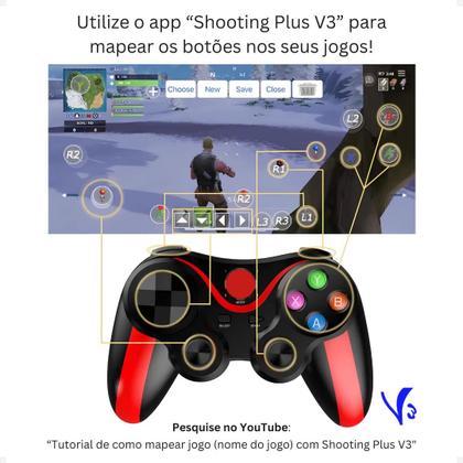 Imagem de Controle Bluetooth Para Celular Suporte Incluso Sem Fio Wireless G7 Joystick Gamepad Compatibilidade Universal Smartphones