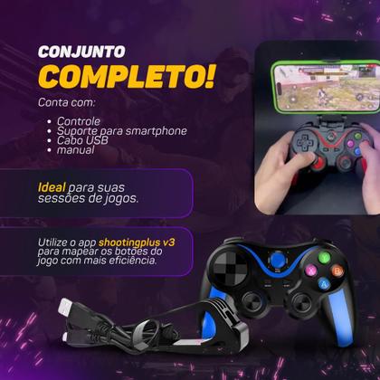 Imagem de Controle Bluetooth Para Celular Suporte Incluso Sem Fio Wireless G7 Joystick Gamepad Compatibilidade Universal Smartphones