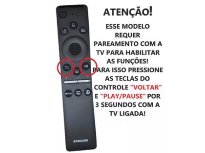 Imagem de Controle com comando de voz Remoto Samsung Smart Tv Uhd 4k Original QN50Q60TAGXZD com capinha
