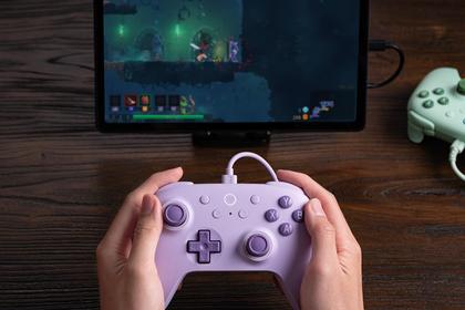 Imagem de Controle com Fio 8Bitdo Ultimate 2C Hall Effect - Roxo