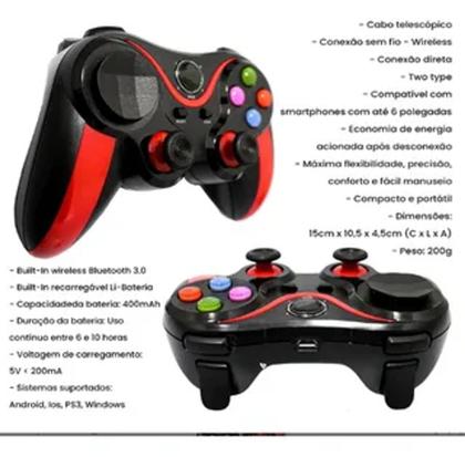 Imagem de Controle Game Suporte De Celular Bluetooth Pc Ios Android