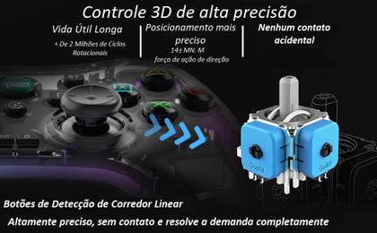 Imagem de Controle Gamer Bluetooth Com Led e Pedais Traseiros Para SmartTV, PC, Notebook, Ps4