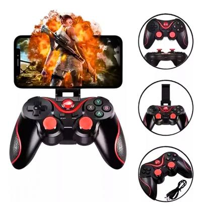 Imagem de Controle Gamer S/ Fio Bluetooth Com Suporte Celular Joystick SN-X3
