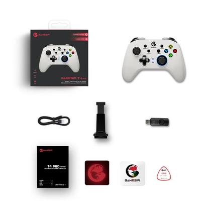Controle GameSir T4 Pro Sem Fio Bluetooth WiFi Branco - Outros