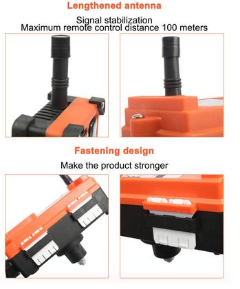 Imagem de Controle Industrial F21 E1b 220v Sem Fio Ponte Rolante Pórtico Grua Talha Elétrica Guincho Empilhadeira Radio Controle Botoeira Interruptor VAC