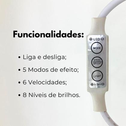 Imagem de Controle Interruptor Manual Efeitos Dimmer P/ Fita Led