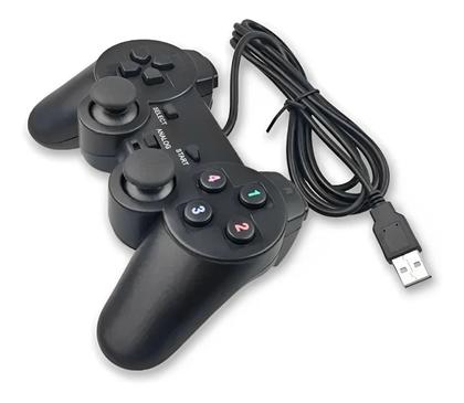 Imagem de Controle Joystick com Fio USB 2.0 para PC e Notebook Modelo DualShock Preto